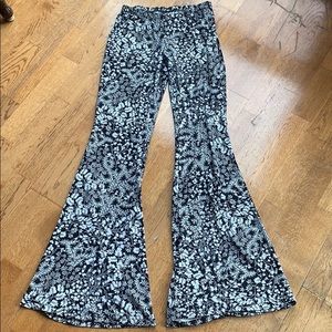 Flared patterned pants